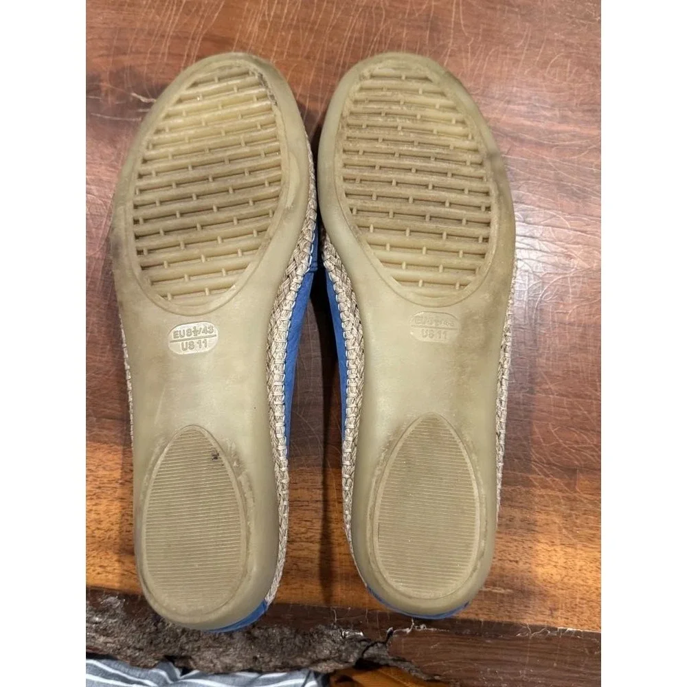 The Flexx Women's Blue Suede Espadrille Flats – Size EU 8 ½ / US 11_2